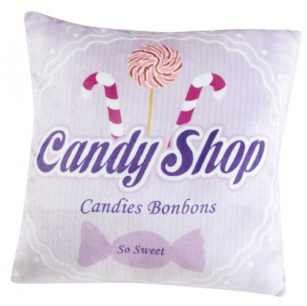 Gold-Line Home Zierkissen 50x50cm Candy Shop lila 50´s Style